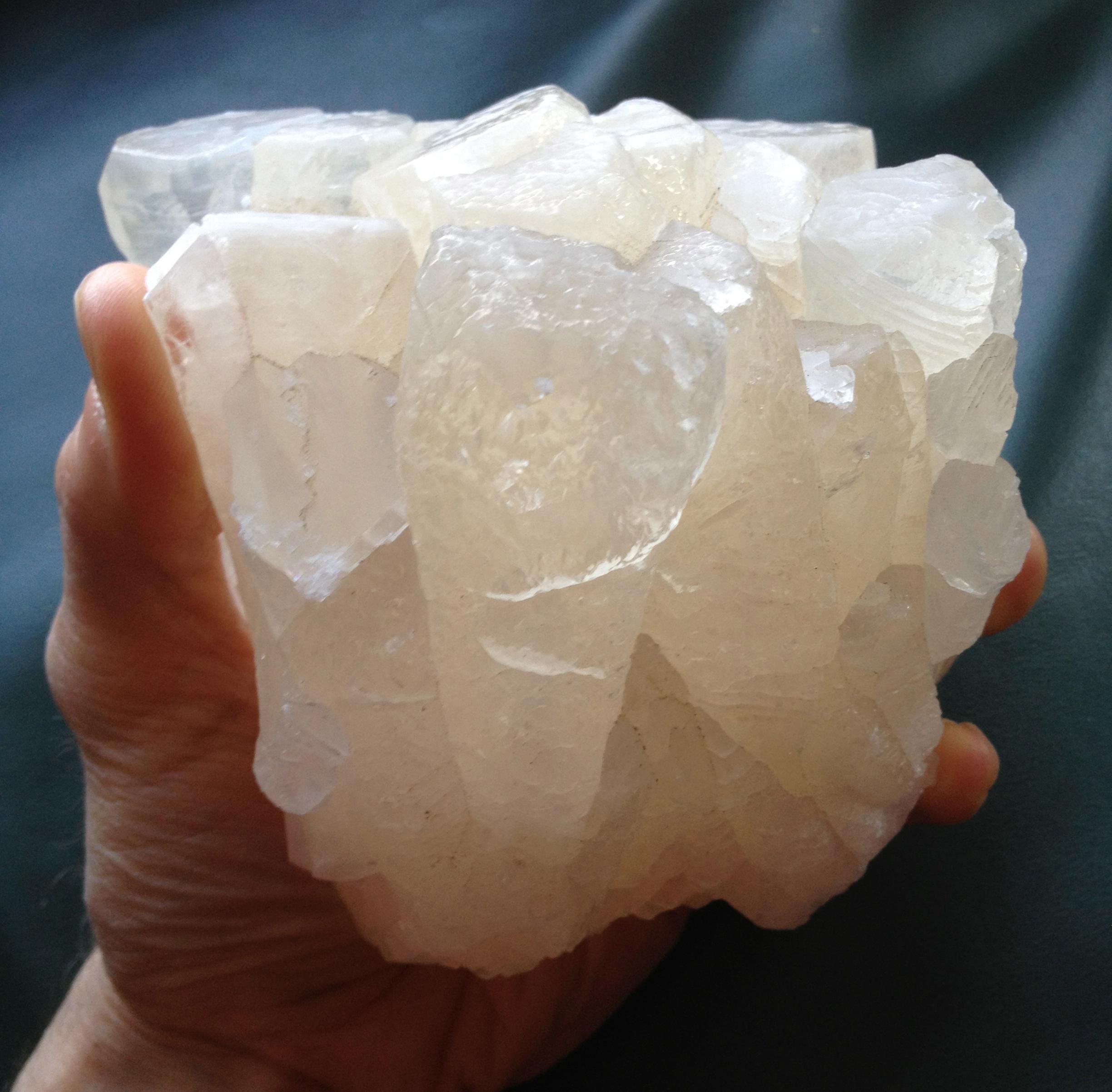 milky Calcite 'candle wax' cluster
