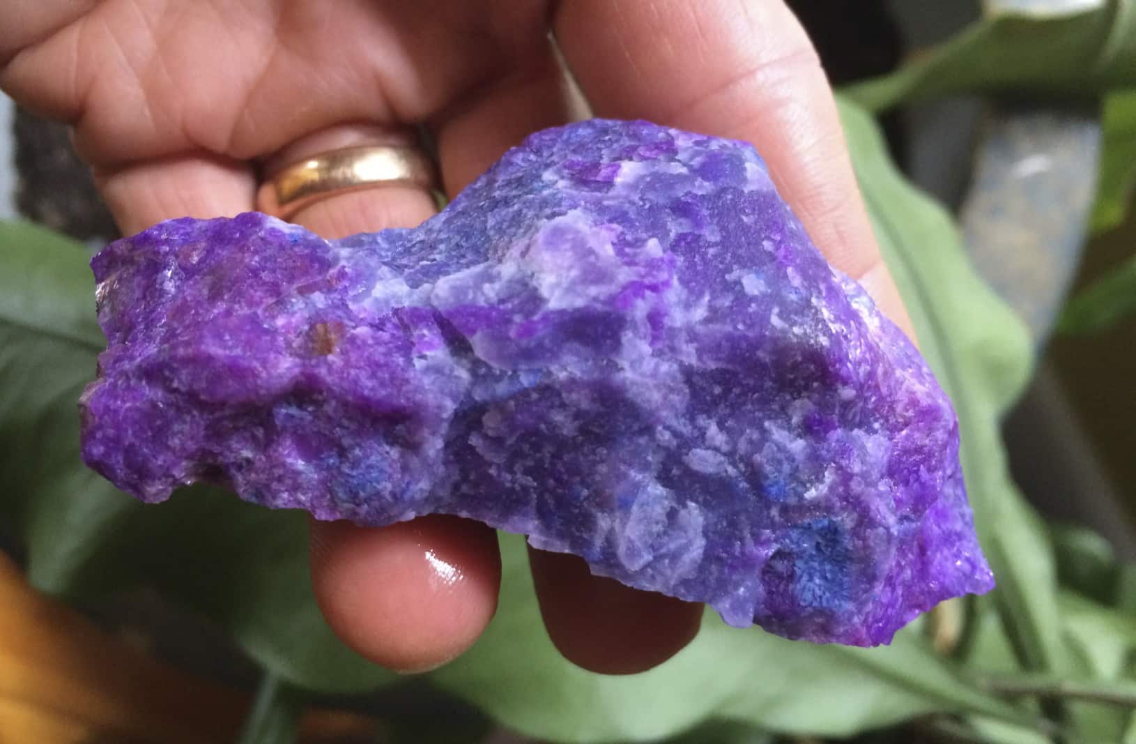 Wet Sugilite - 'the other purple stone' - symbolizes the materialization (or concretization) of Spiritual vision.