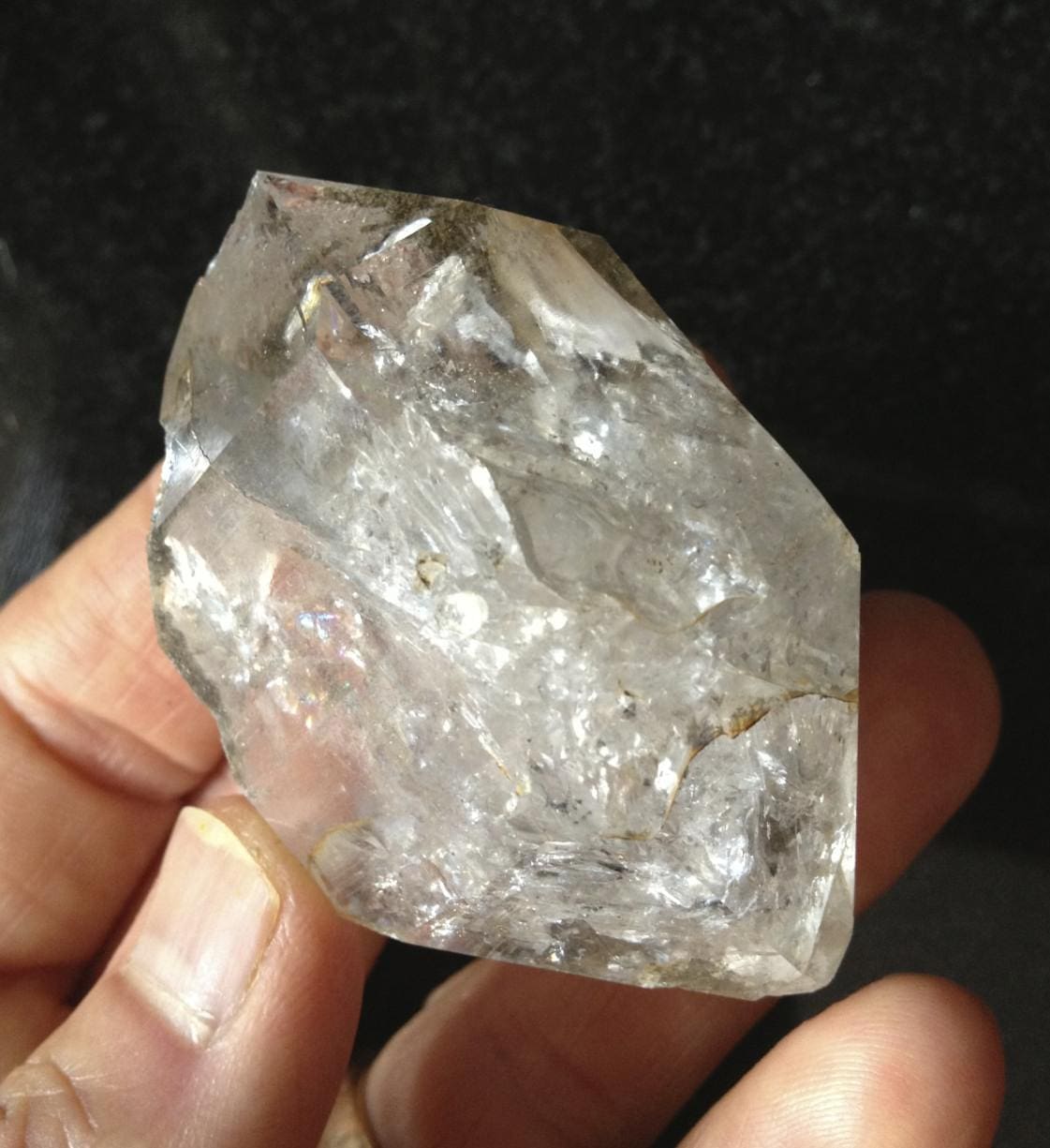 Herkimer Diamonds are the picture of health - impenetrable - allowing light, but nothing else, to pass through.