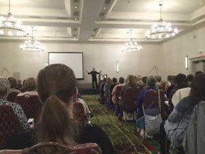Robert Simmons, addressing the assembled masses.