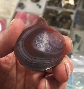 Uniquely shaped and appropriately colored Agate from New Zealand.