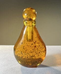 Amber perfume bottle - amazing color, standing - healing crystal