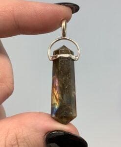 Labradorite rainbow flash DT pendant for necklace healing crystal