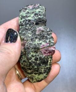 Ruby Zoisite 'curved chunk' natural palm piece healing crystal