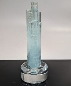 Aquamarine (blue) DT 'citadel' courtyard on stand, healing crystal