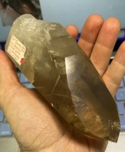 Quartz (Lemurian) Smoky w extra faces (5.4") healing crystal