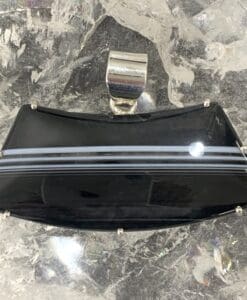 Onyx (Tuxedo) black and white pendant for necklace, healing crystal