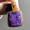 Sugilite 18K GOLD Vermeil pendant for necklace healing crystal