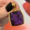 Sugilite 18K GOLD Vermeil pendant for necklace healing crystal - Image 5
