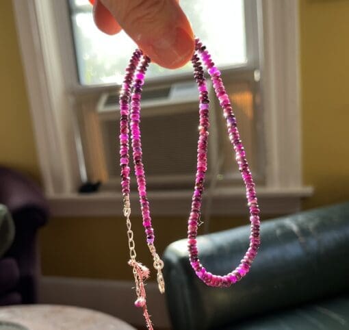 Sugilite fine graduated rondel bead necklace #12 healing crystal - Image 2