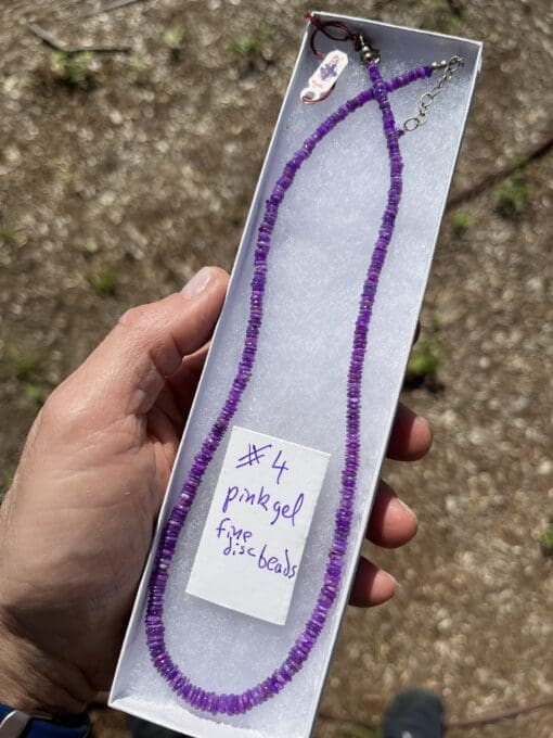 Sugilite graduated disc bead necklace #4 healing crystal