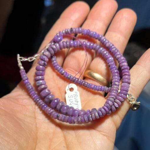 Sugilite graduated rondel bead necklace #18A healing crystal - Image 3