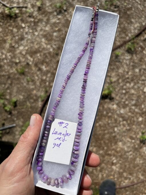 Sugilite graduated rondel bead necklace #2 healing crystal