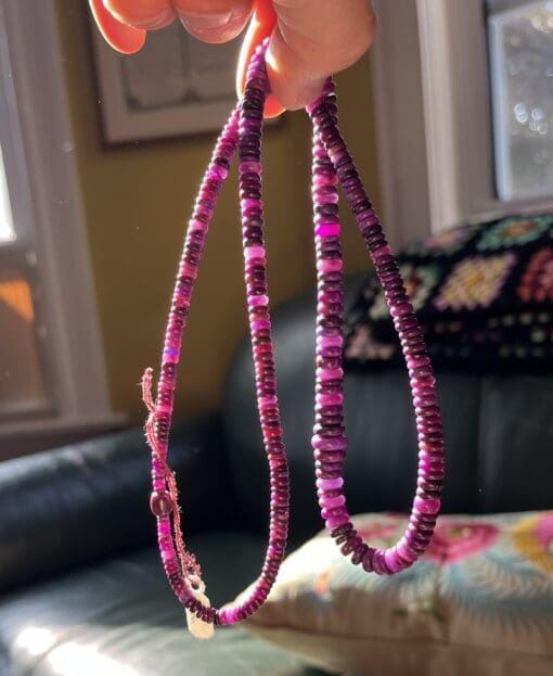 Sugilite graduated rondel bead necklace healing crystal - Image 3
